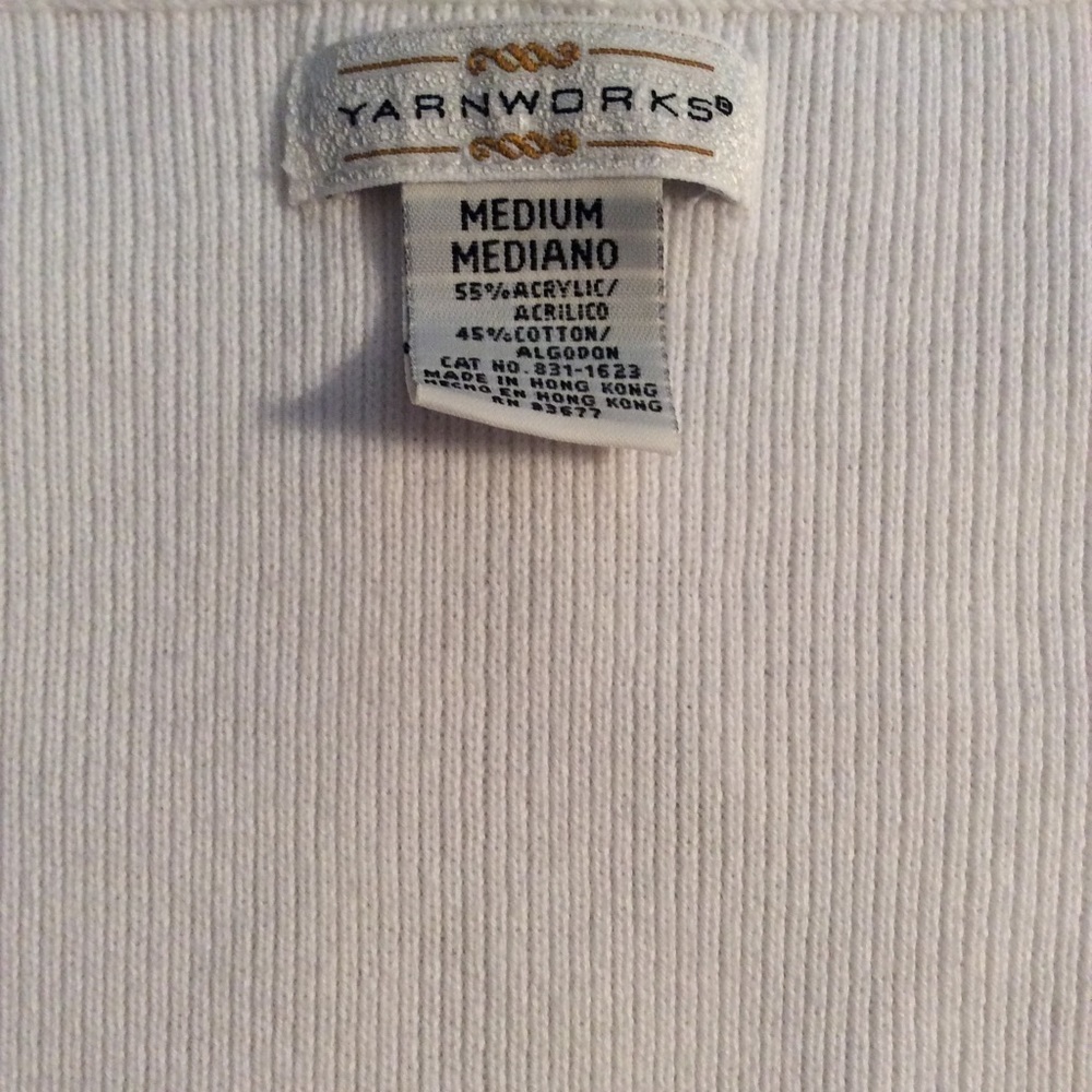 WHITE SQUARE NECK TOP SZ M - Picture 5 of 6
